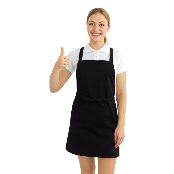 Fartuszek z karczkiem szer.62/dł70 czarny – odzież gastronomiczna gastronix.pl